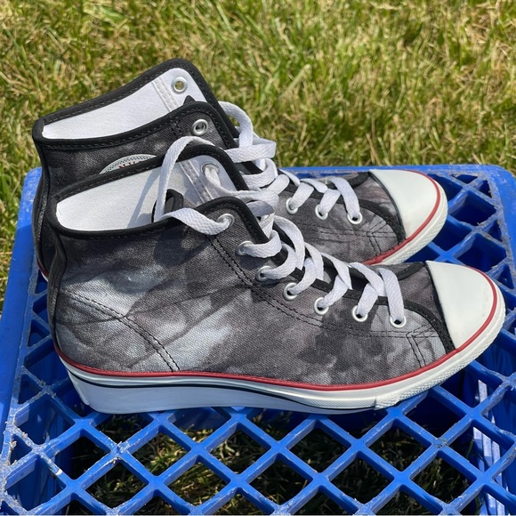 Converse Chuck Taylor Women Size 7 Hi-Ness Wedge Shoes Black White Camo 542470C - Picture 3 of 13